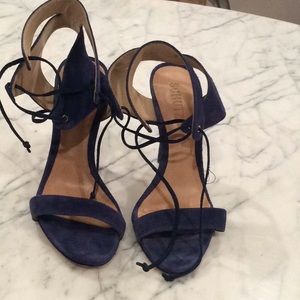 NWT Schutz Kora suede tie heeled sandals